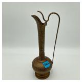 Brass Hand Etched 10' Water Pitcher Made in INDIA