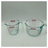 Really Nice Set of 2 Pyrex Glass Measuring Cups