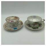 Last 2 Cup & Saucer Sets Very Pretty Riviera