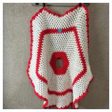 White and Red Crochet Tree Skirt