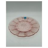 Pink Depression Glass 9' Plate Cherry Blossom