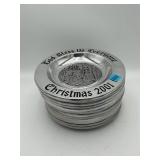 Large Lot of Pewter Collectible Christmas Plates