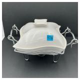 Godinger Siena Porcelain Lidded Baker w/Stand