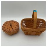 Longaberger Basket and Longaberger Clock 2001*