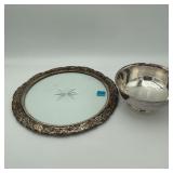 Gorham Silver Plate Bowl and Fancy Plate Thingy