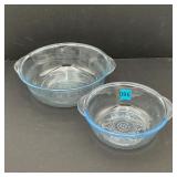 2 Fire-King Philbe Sapphire Blue Bowls Dishes