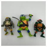 3 Teenage Ninja Turtles Action Figures One Talks