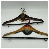 2 Plastic DUCK Eagle Clothes Hangers