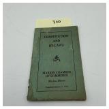 Constitution and By-laws Marion IL Chamber 1931