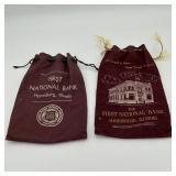 TWO First National Bank of Harrisburg Money Bags