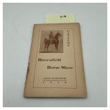 Brownfield Illinois Horse Show of 1916 Program