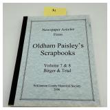 Oldham Paisley's Scrapbook 7&8 Williamson Cty