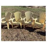 Set of 4 Plastic Lawn Chairs