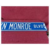 Metal Marilyn Monroe Blvd. Sign