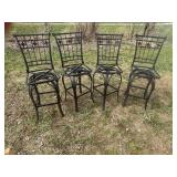 4 Metal Bar Height Bar Stools
