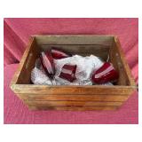 Crate with Red Glass Stemware