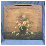 Vintage Print on Leather or Vinyl & Wood