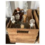 Decanters & Crate (crate needs repaired)