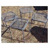 Set of 4 Outdoor Metal Tables