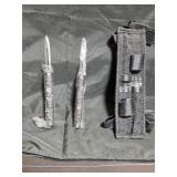 Set of Tactile Knives with sheath