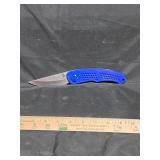 Blue  Defender Lock Blade with Plastic Handle