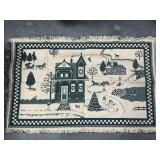 Vintage Farmhouse Woven Tapestry Throw Blanket