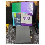 5 Binder's green, purple, light Blue, Black & TCU
