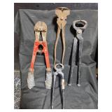 Assorted Tools Pilers, hole saws and others