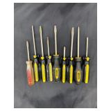 9 Assorted Stanley Screwdrivers