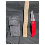 Red Defender Lock Blade with Plastic Handle
