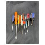9 Assorted Screwdrivers