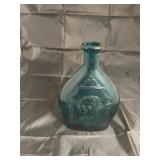 Vintage blue glass bottle