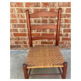 Vintage wooden ladder-back chair