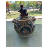 Vintage Gerz German stoneware biscuit/cookie jar