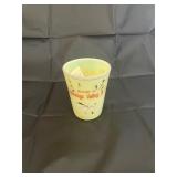 Vintage frosted souvenir glass
