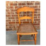 Vintage wooden ladder-back chair