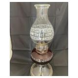 Vintage glass oil lamp