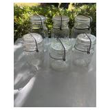 Atlas jars with glass lids