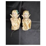 Set of 2 vintage miniature dolls