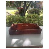 primitive, handmade wooden tool caddy or tote