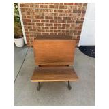 Antique oak school desk