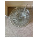Large glass punch bowl and ladle