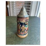 Vintage lidded German beer stein
