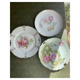 Lot of 3 vintage porcelain serving plates