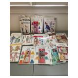 Vintage assorted sewing patterns