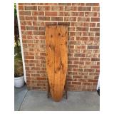 Vintage wooden folding ironing board by Burrows
