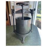 Antique cast iron fruit/lard press