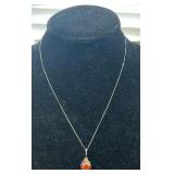MEDITERRANEAN CORAL 16-20' PENDANT NECKLACE