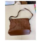 BROWN LEATHER CROSSBODY BAG
