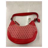 VINTAGE DOONEY & BOURKE RED MONOGRAM HOBO HANDBAG